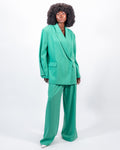 Emerald Green Oversized Suit — Blazer & Wide-Leg Trousers