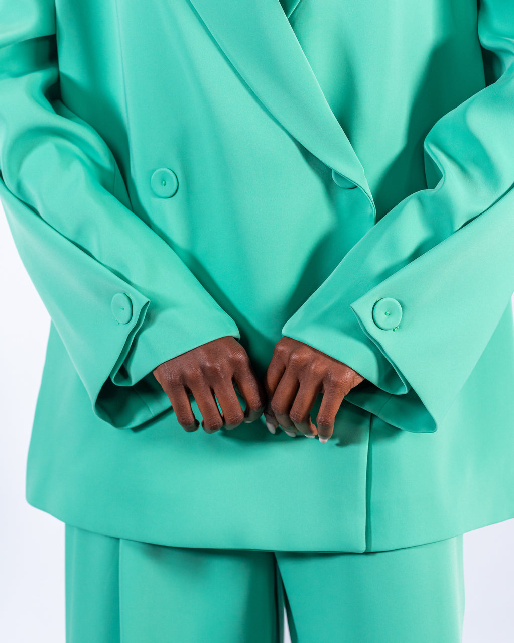 Emerald Green Oversized Suit — Blazer & Wide-Leg Trousers