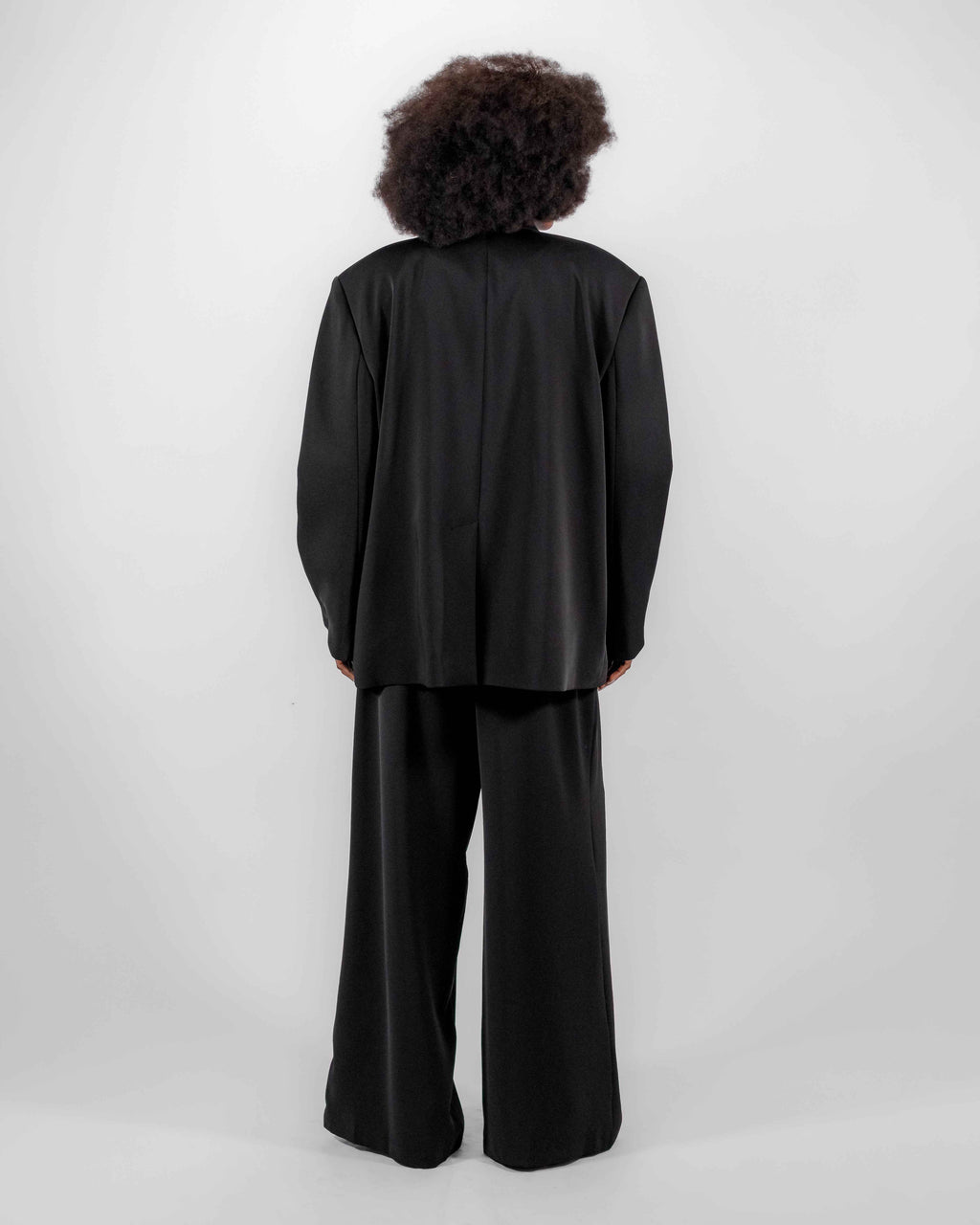Tailleur Oversize Noir — Blazer Double Boutonnage & Pantalon Large CHEEYA
